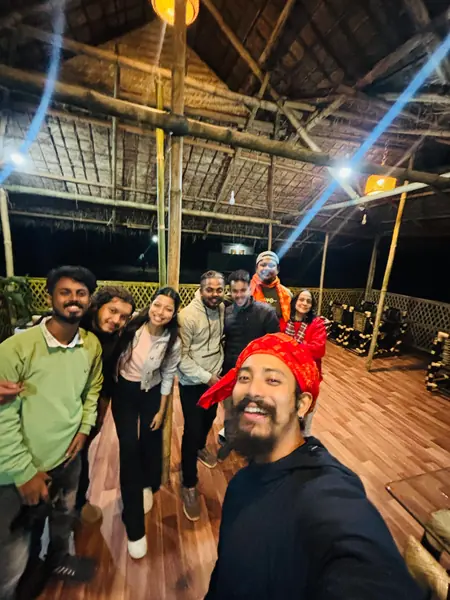 Friends capturing an evening at Mridu